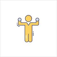 A man with a fist raised up in the air vector