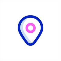 A location marker with a pink dot in the center vector