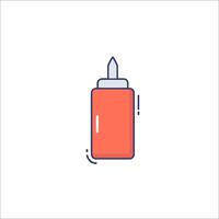 A red bottle with a cap on it vector