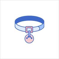 A dog collar with a ball on it vector