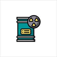A can of radioactive waste icon vector