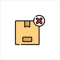 A box with a red cross on it and a tick vector