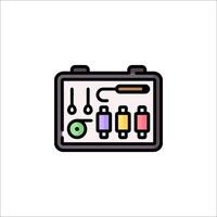 A toolbox with tools and tools on it vector