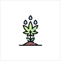 Marijuana plant icon, illustration vector
