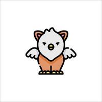 An owl with wings and a white face vector