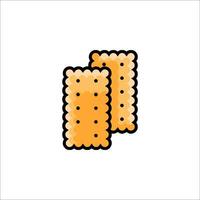 Two biscuits icon on white background vector