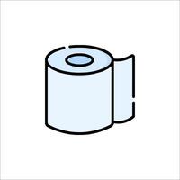 A roll of toilet paper icon on a white background vector