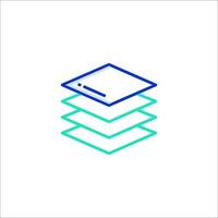 A stack of books on a white background vector