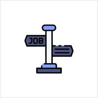 A job sign with a blue arrow pointing to the right vector