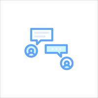 A white background with two speech bubbles vector