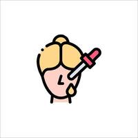 A woman with a syringe in her head vector