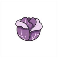 A purple cabbage icon on a white background vector