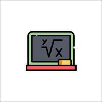 A laptop with a calculator icon on it vector