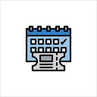 A calendar icon on a white background vector