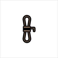 A rope with a knot on it vector