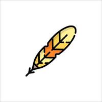 A feather feather icon on a white background vector
