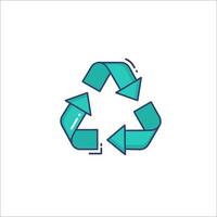 Recycle icon illustration vector