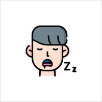 A man with his mouth open and his eyes closed vector