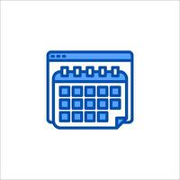 A calendar icon on a white background vector