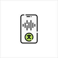 A phone with a green light on it vector