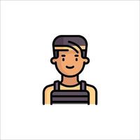 A man in a uniform icon vector