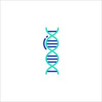 A dna strand is shown in a blue and green color vector