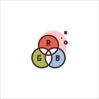 Rgb logo design vector
