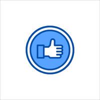 Like button icon illustration vector