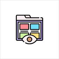 A folder icon with a folder and a folder icon vector