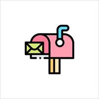 Mailbox icon illustration vector
