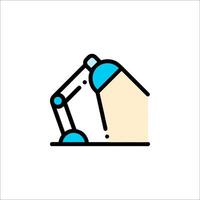 A lamp with a light bulb on it vector