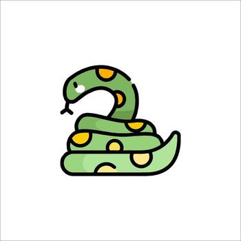 A snake with a dot pattern on its head vector