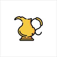 A yellow jug icon on a white background vector