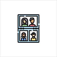 People in a frame icon vector