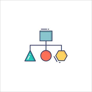 An icon of a triangle and a triangle with a triangle vector