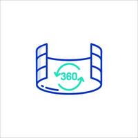 A 360 degree camera icon vector
