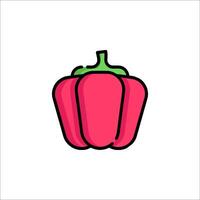 A red pepper icon on a white background vector