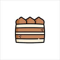 A piece of cake icon in a flat style vector
