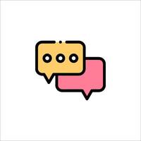 A chat bubble icon with two speech bubbles vector