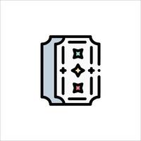 A black and white icon of a book vector