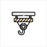 A crane with a hook on it vector