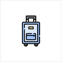 A suitcase icon on a white background vector