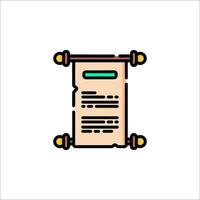 A scroll icon on a white background vector