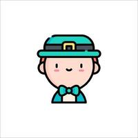 A cartoon character wearing a hat and bow tie vector