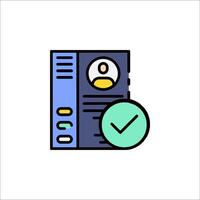 A file icon with a check mark on it vector