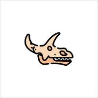 A dinosaur skull icon on a white background vector