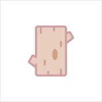 Wooden block icon vector