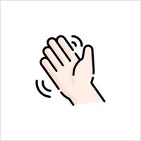 A hand with a wave gesture on it vector