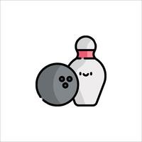 A bowling ball and a ball are next to each other vector