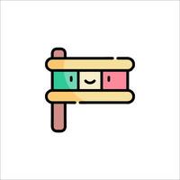 A colorful, cartoonish icon of a toy vector